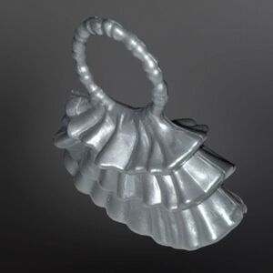 Rare Mattel Barbie My Scene Fashion Fever Silver Ruffle Purse Bag Accessory B22